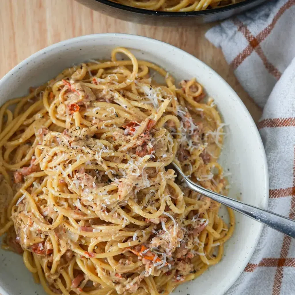 Caramelized Onion Smash Pasta
